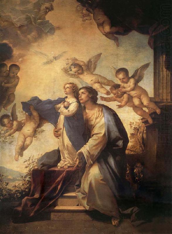 Luca Giordano Holy Ana and the nina Maria Second mitade of the 17th century china oil painting image